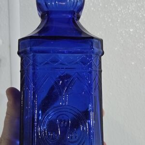 Vibrant Blue Glass Bottle
